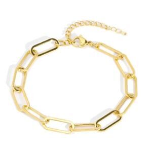 Gold Chain Bracelet NEW Gold Tone Perfect for Layering Trendy Chain Link